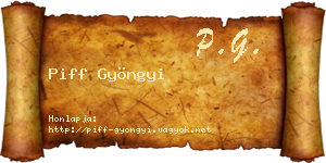 Piff Gyöngyi névjegykártya