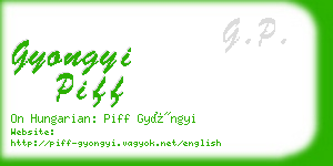 gyongyi piff business card